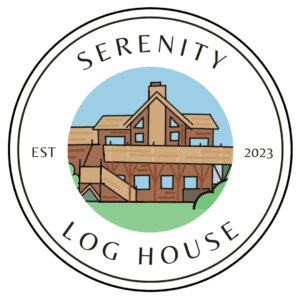 Serenity Log House Logo Transparent
